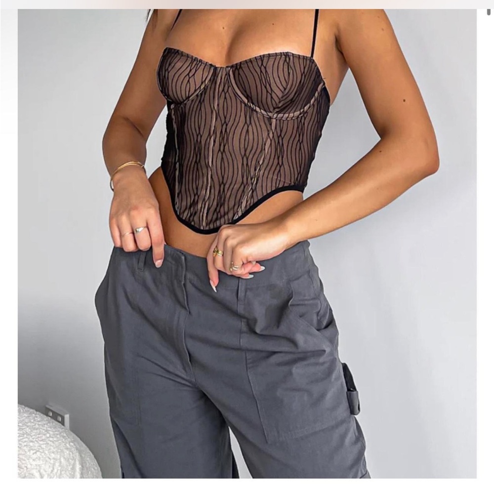White fox Take A Chance Bustier Black